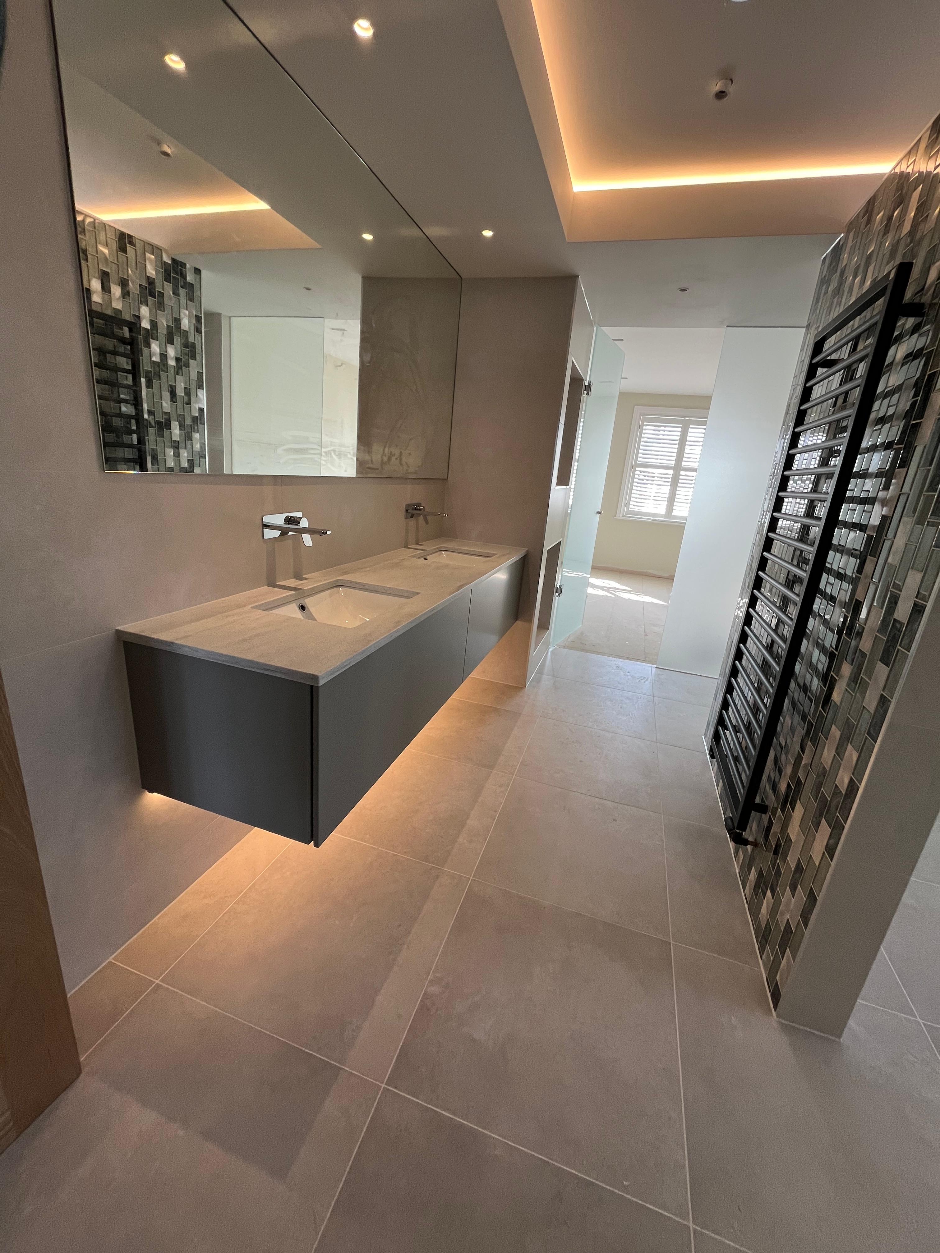 Contemporary En-Suite — completed by Chelmsford Plumbing Services Ltd